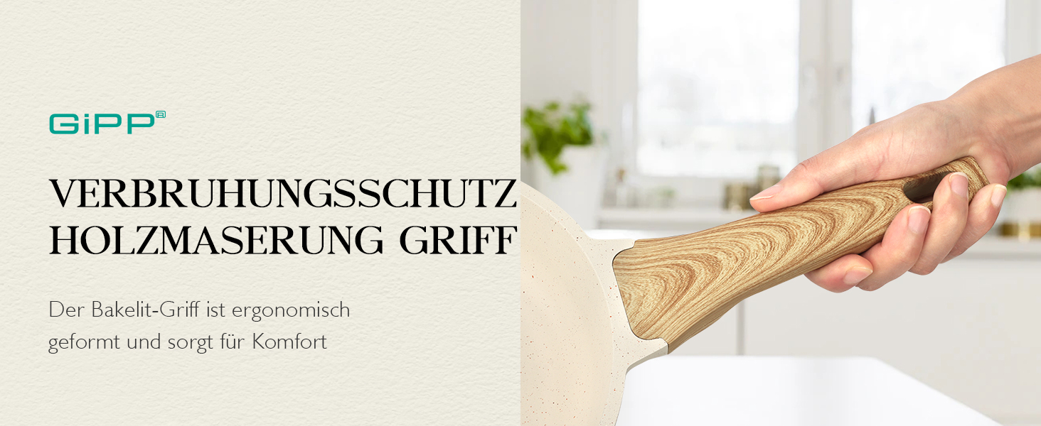 Набір посуду GiPP 10 предметів: каструлі та сковороди з гранітним покриттям, білий. Підходить для всіх типів плит, включаючи індукційні. У комплекті лопатка та ложка.