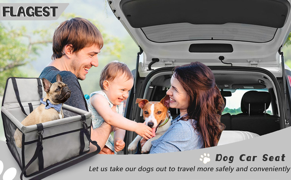 Автомобільний лежак для собак, сірий, 40x32x24 см, Oxford, дихаючий, знімний, складний