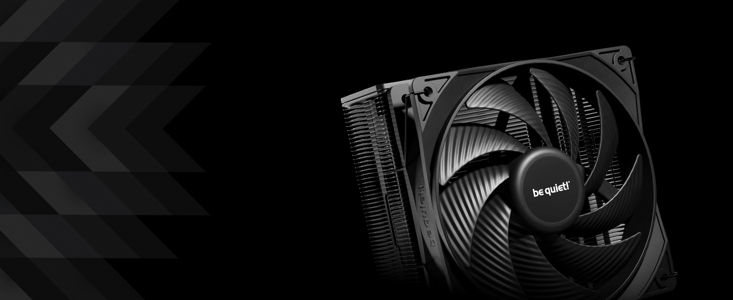 be quiet! Pure Rock 3 Black - повітряний кулер для ПК з високою продуктивністю, 4 теплові трубки HDT, вентилятор Pure Wings 3 120mm PWM, встановлена монтажна планка