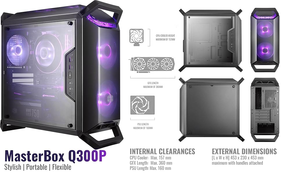 Корпус Cooler Master MasterBox Q300L V2: Mini-Tower mATX з USB 3.2 Gen 2x2 (20 Гбіт/с)