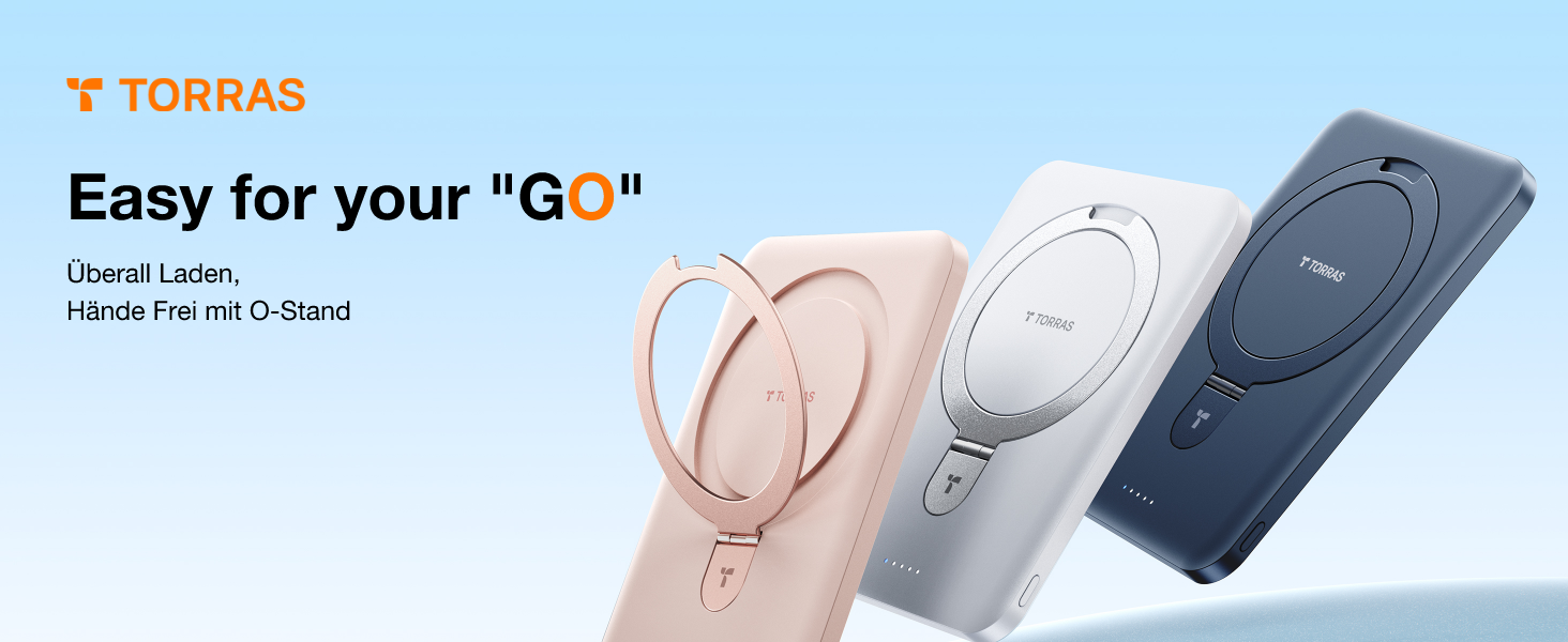 Портативний зарядний пристрій TORRAS 5000mAh з магнітним кріпленням MagSafe, 22.5W PD, Rose Gold