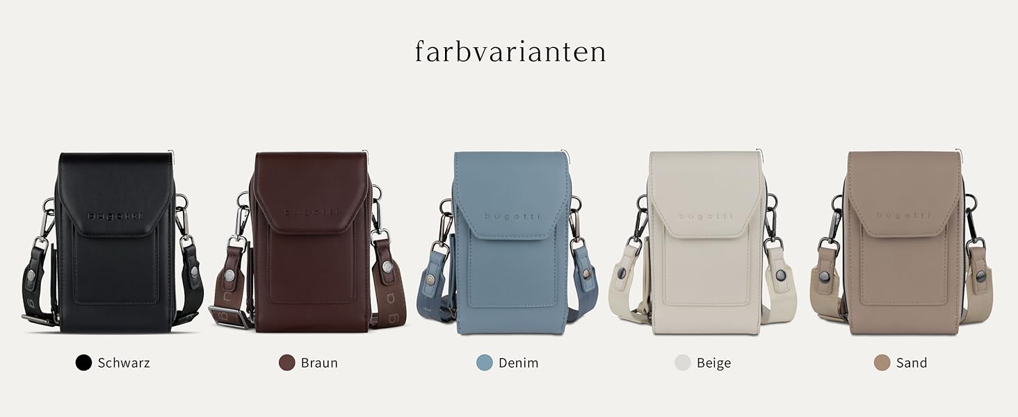 Сумка Bugatti Almata на плече з відділенням для смартфона, кросбоді для жінок, чорна