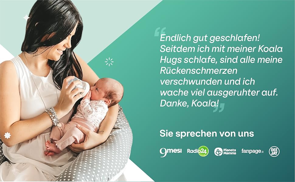 Подушка для годування Koala Babycare XXL: подушка для вагітних, для сну на боці, з бавовняним чохлом, сертифікований медичний виріб, подушка для дорослих (сірий - білий) X-Large сірий - білі крапки
