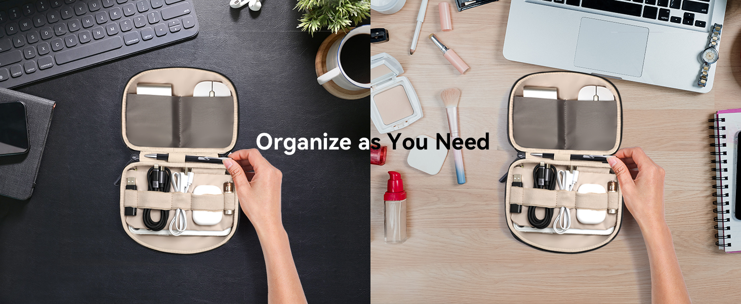 Органайзер для кабелів SIMTOP: компактна сумка для аксесуарів, кабелів, SD-карт, power bank. Ідеально для подорожей, офісу та фотографії. Зелений колір