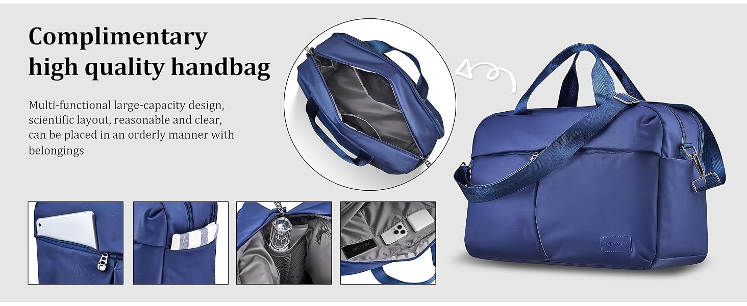 Набір валіз Joyway 4 шт. з жорстким корпусом та TSA-замком, розширюваний, чорний (блакитний)