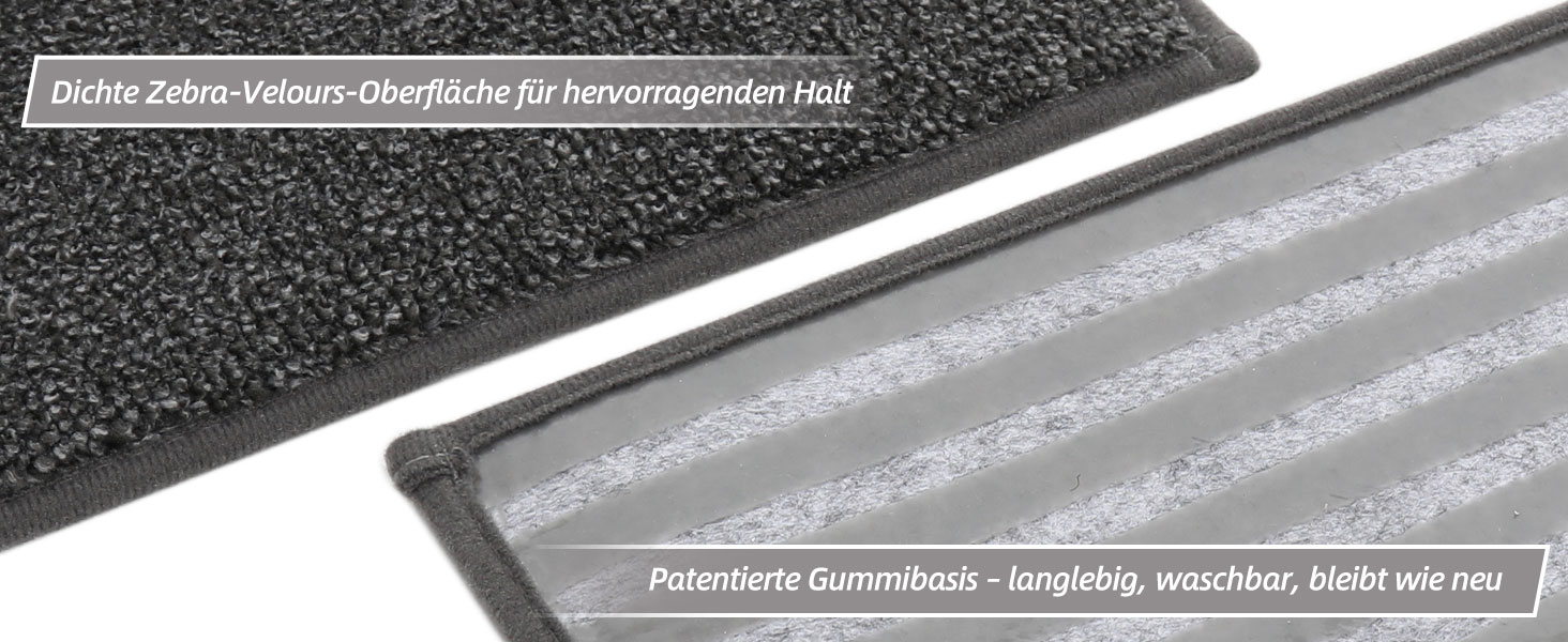 Ковзаючі сходи COSY HOMEER, 15 шт., 70x22 см, самоклеючі, машинне прання, 100% поліестер, TPE-підкладка, для дітей, літніх людей та домашніх тварин, темно-сірий