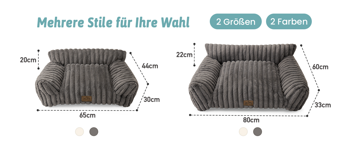 Килимок для котів XL, сірий, 80x60x33 см - м'яке ліжко-софа для котів та собак, зручне та легке у догляді