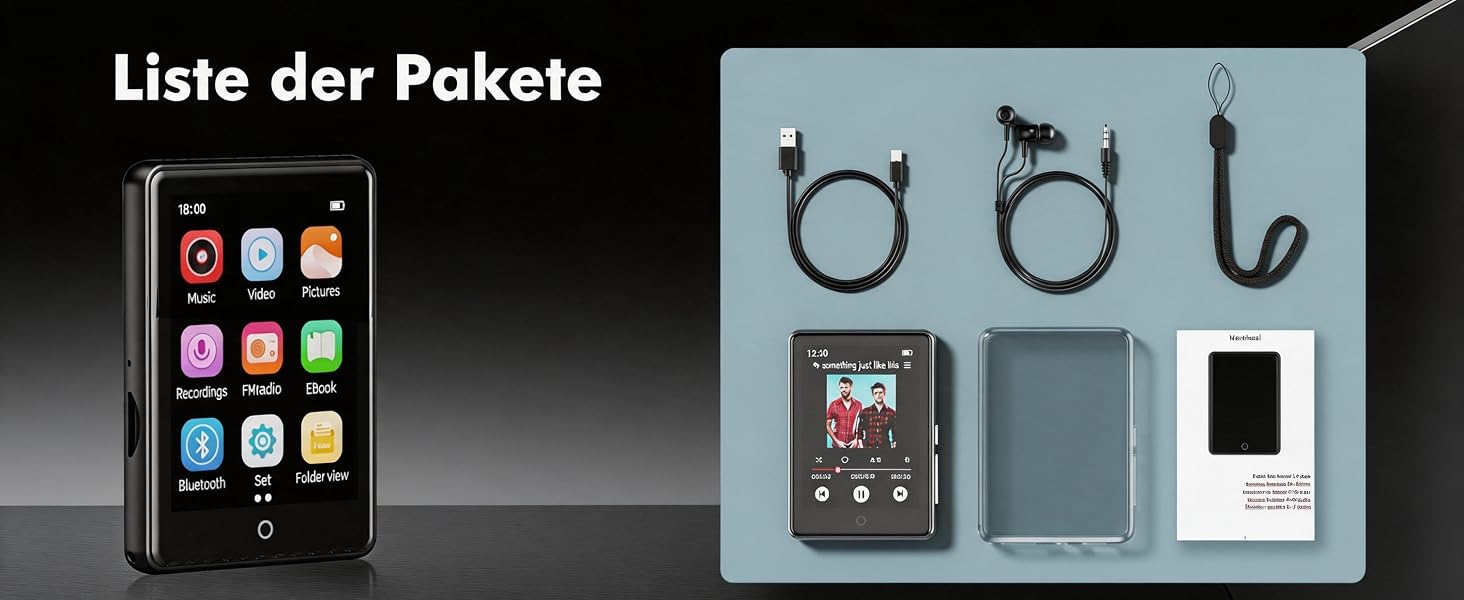 Дитячий MP3-плеєр з Bluetooth 5.3 та динаміком, 2.8