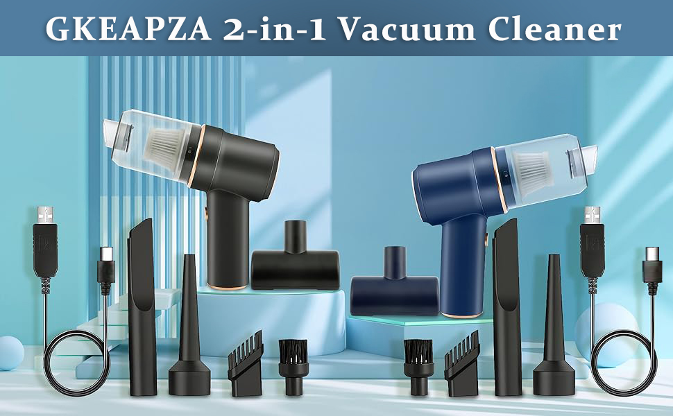 Бездротовий ручний пилосос 2-в-1 для авто, дому та кухні, 15000PA, 120W, чорний