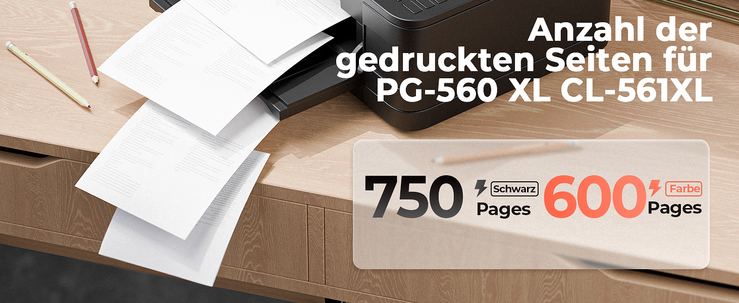 Комплект картриджів ECHALLENGE PG-560XL та CL-561XL для принтерів Canon Pixma TS5350, TS5351, TS5352, TS5353, TS7450, TS7451 (чорний, кольоровий, 2 шт)