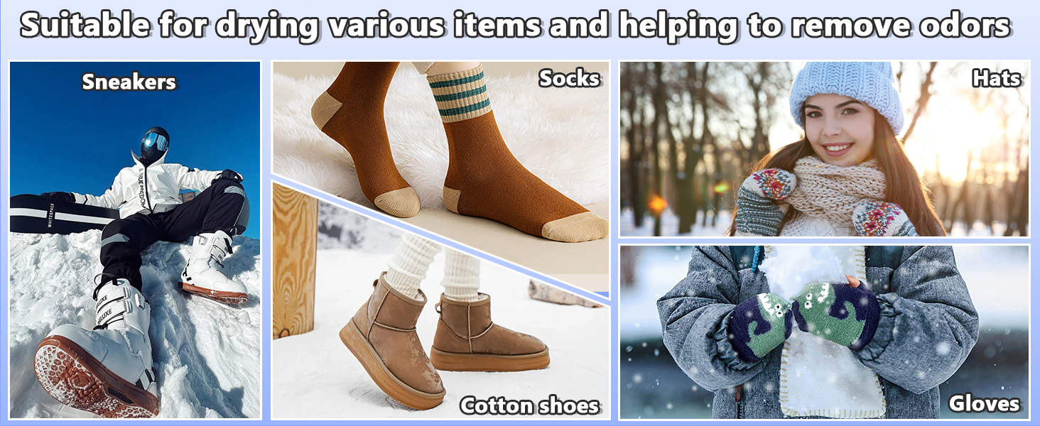 Електричний сушильник для взуття з 4 тримачами, таймером та регульованою довжиною. Підходить для взуття, рукавичок, шапок, шкарпеток та футбольних бутс