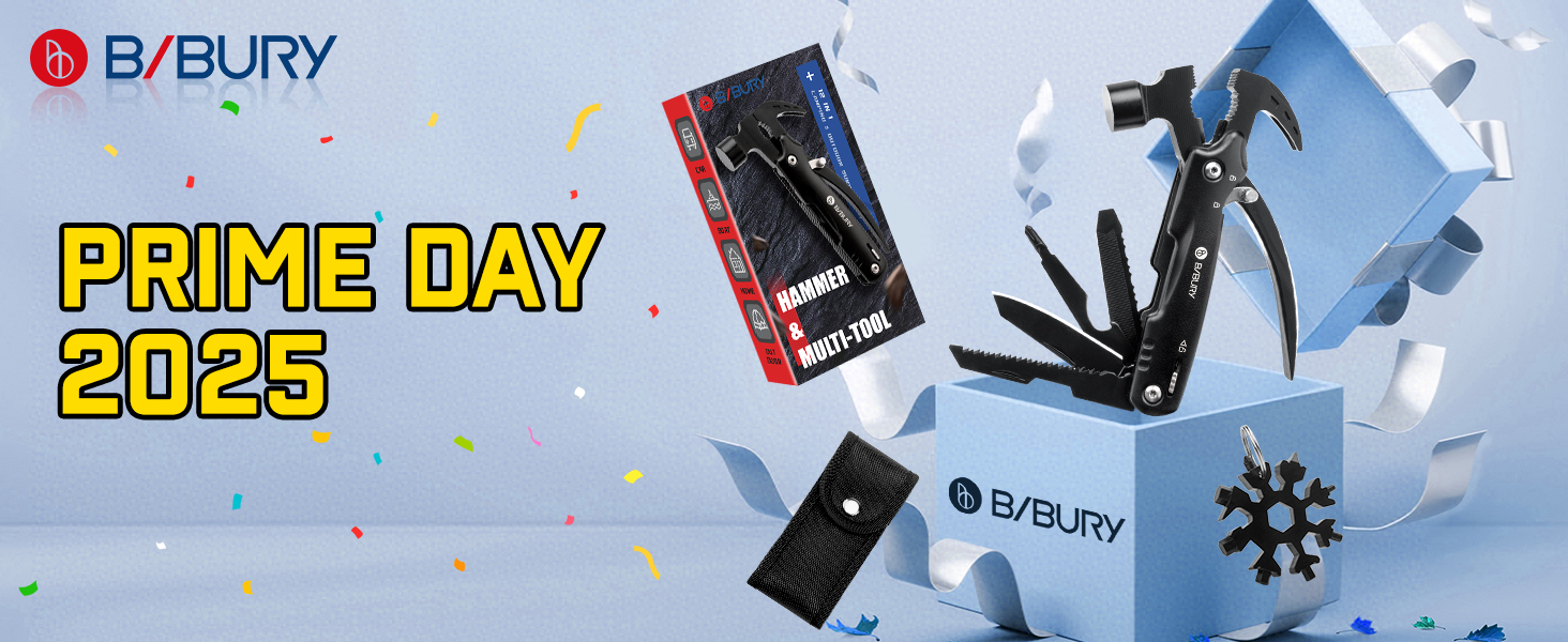 Мультитул BIBURY 12-в-1 для чоловіків: інструмент для кемпінгу, виживання, подорожей та дому