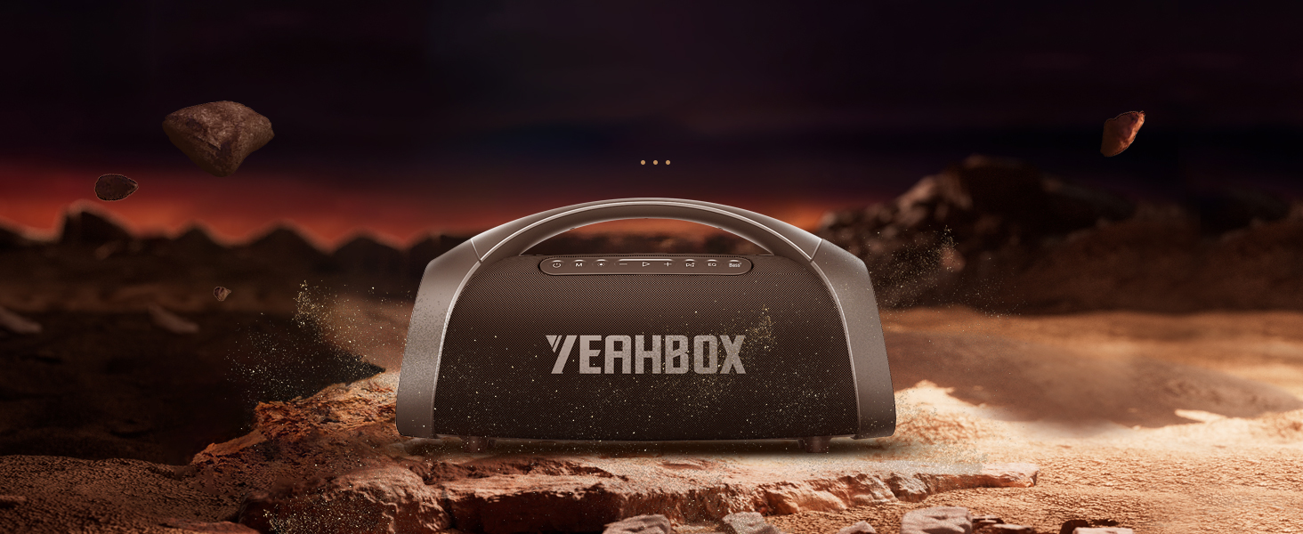 Портативна Bluetooth колонка YEAHBOX Sonic Boom Max 300W з басами, IP67, чорна
