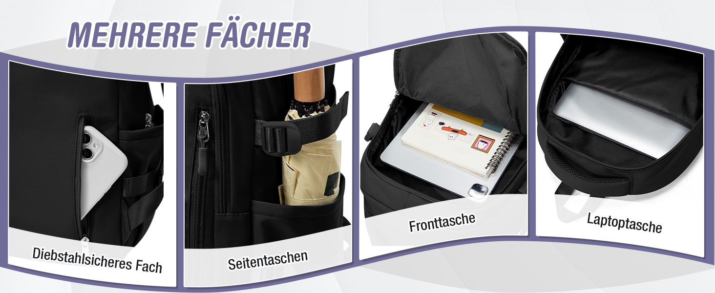 Шкільний рюкзак HYC00 для дівчаток та хлопчиків-підлітків, водонепроникний, для ноутбука 14 дюймів, casual, для подорожей та навчання, кольори: M4-зелений, M1-чорний