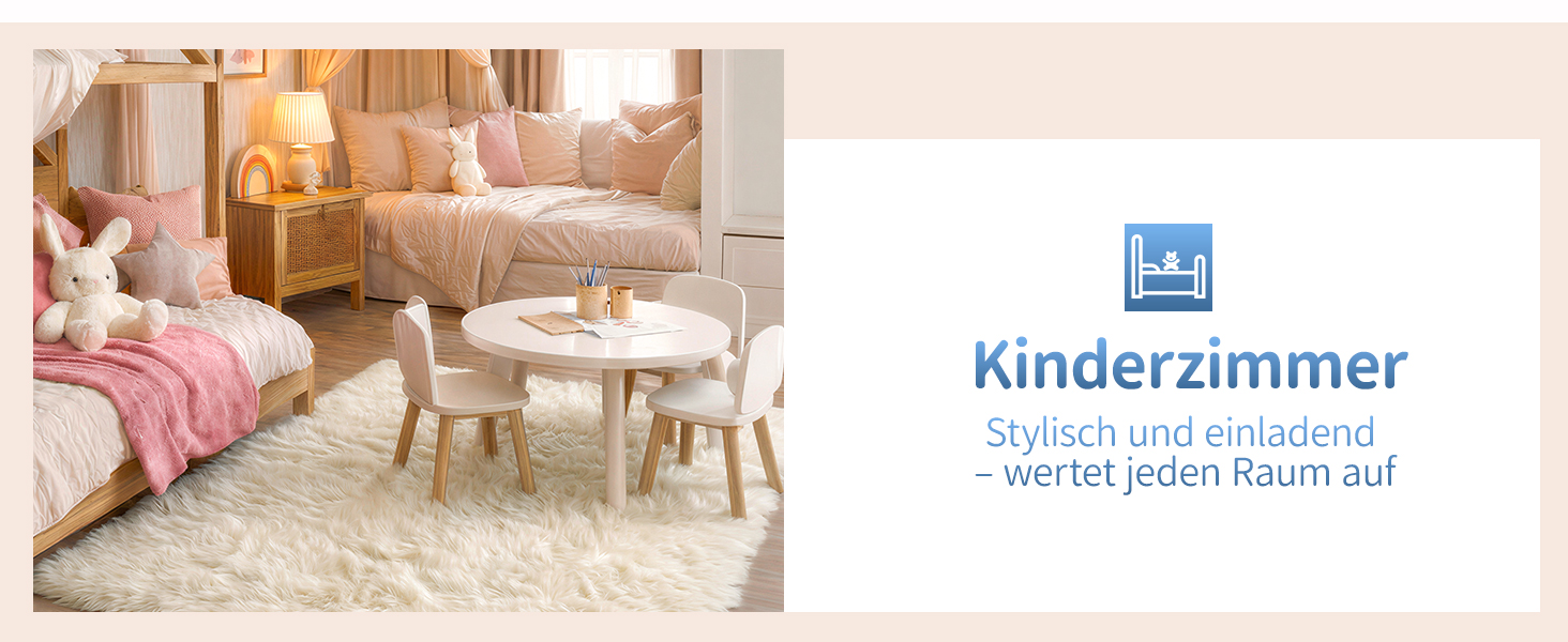 Килим круглий 100 см, миючий, антиковзний, з високим ворсом, для дитячої кімнати, м'який, пухнастий, кремовий колір