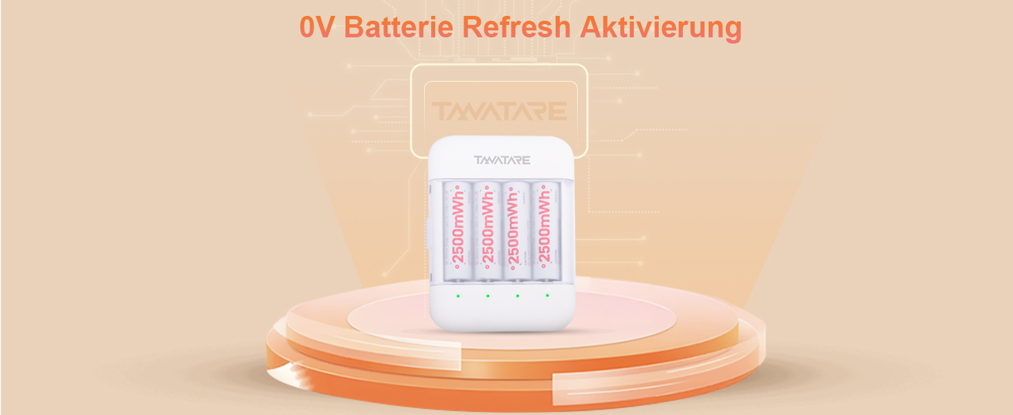 8 x Акумулятори Li-Ion AA з зарядним пристроєм, 1.5V, 2500 mAh, білі