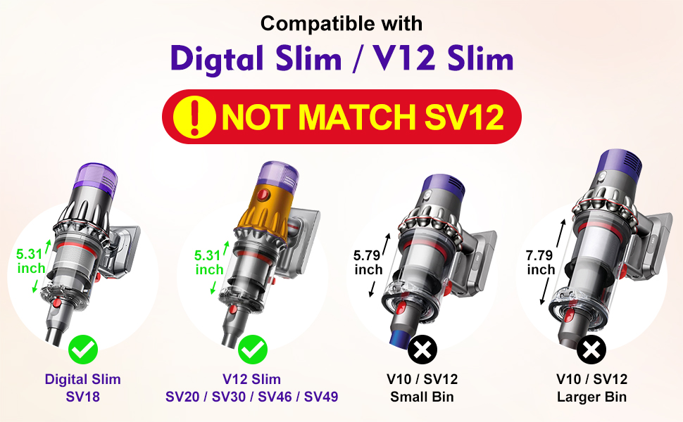 Контейнер для пилу сумісний з Dyson V12 Slim, V12 Detect Slim, V10 Digital Slim, SV18, SV20. Замінна частина для пилососа Dyson, артикул 965272-01