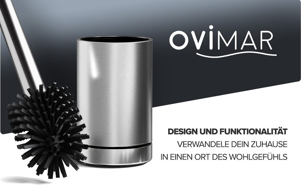 Набір для чищення унітазу Arosund Silber: щітка з силікону, вентиляція, сталь, з дозатором мийного засобу, знімний піддон, для дому