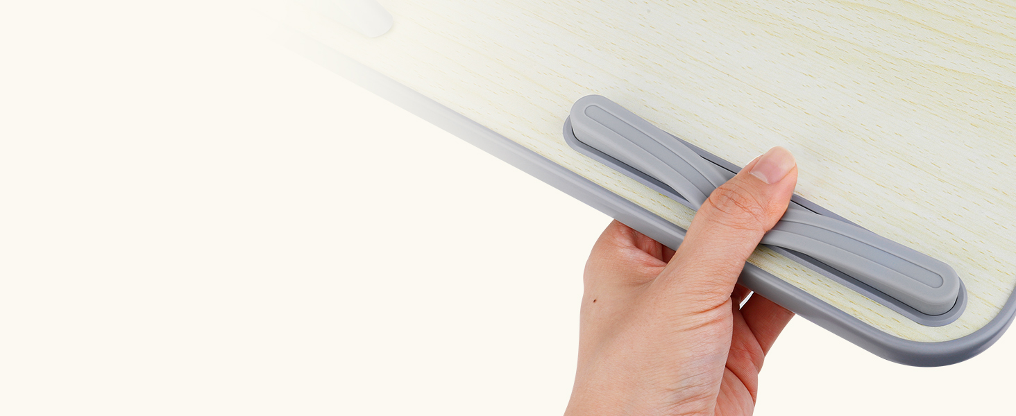 Стіл для ноутбука в ліжко, регульований, з ящиком, 60 x 34 см, бежевий