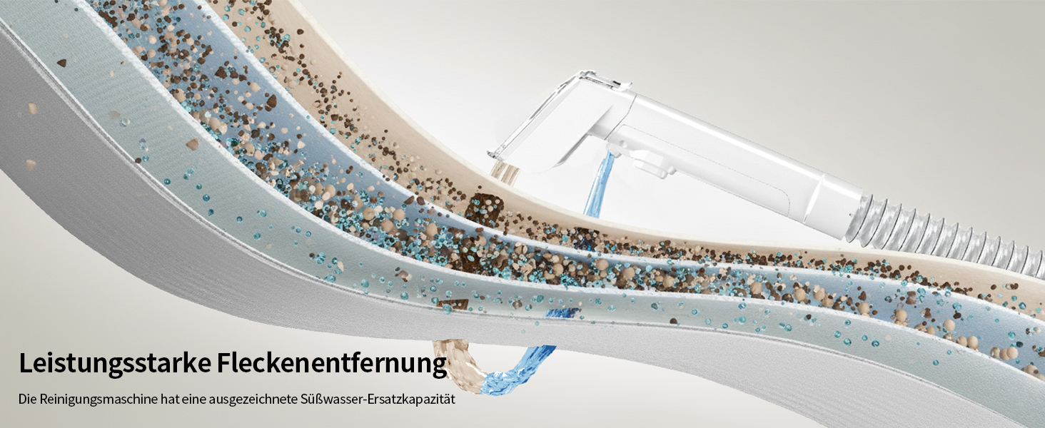 COCEAN Попиховий пилосос, мийка килимів, волого-сухий пилосос, 18Kpa для м'яких меблів, килимів, автосидінь та диванів, білий