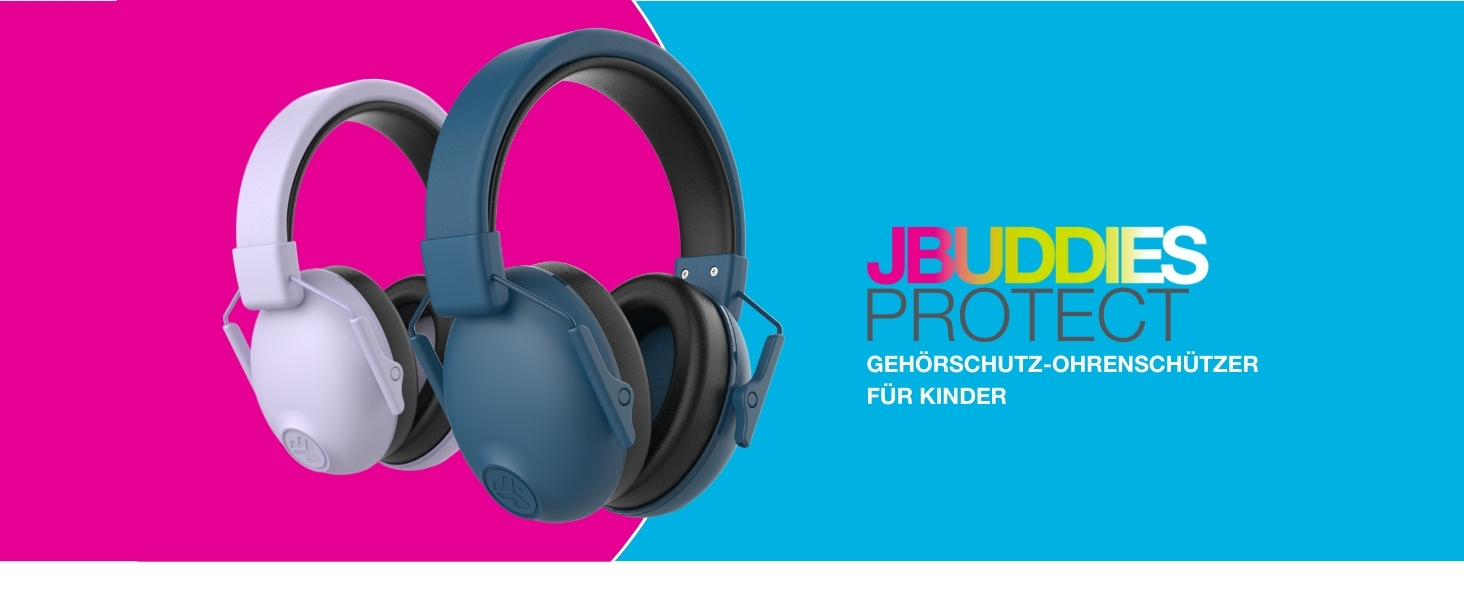 Навушники для дітей JLab JBuddies Protect, фіолетовий, захист від шуму 23dB