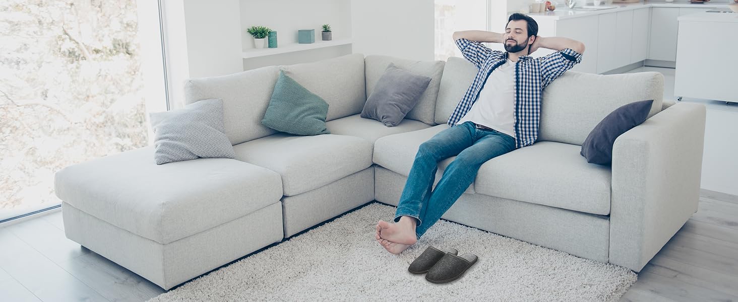 Чоловічі фетрові тапочки BeComfy з гумовою підошвою, 40-46 EU, 43 EU, чорний/зелений