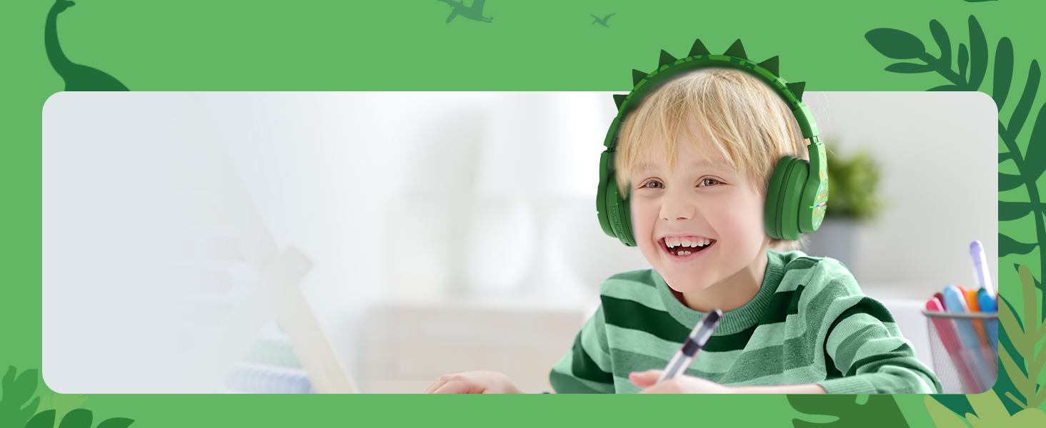 iClever Бездротові навушники для дітей з LED-підсвічуванням, Over-Ear, Bluetooth 5.2, мікрофон, BTH12 (Хвилинка)