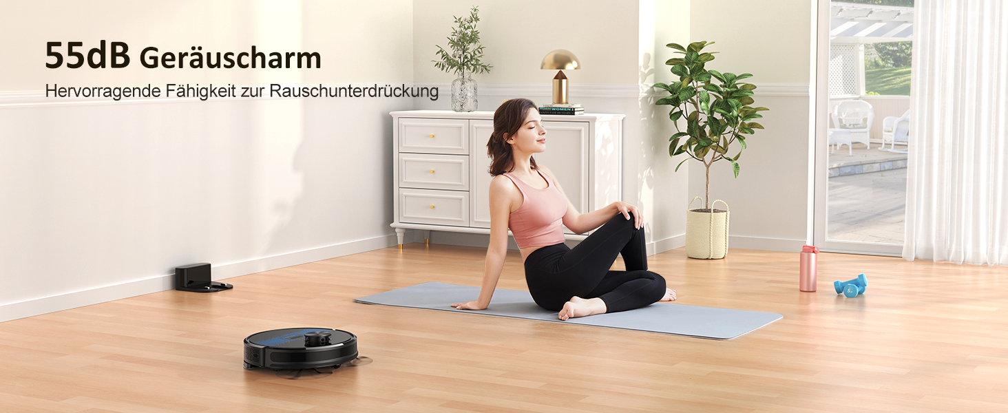 Робот-пилосос Lubluelu 3-в-1 з функцією миття підлоги, 4500Pa, лазерна навігація, 5 карт, 55 dB, для тварин, килимів, твердих підлог, (SL60D), блакитний