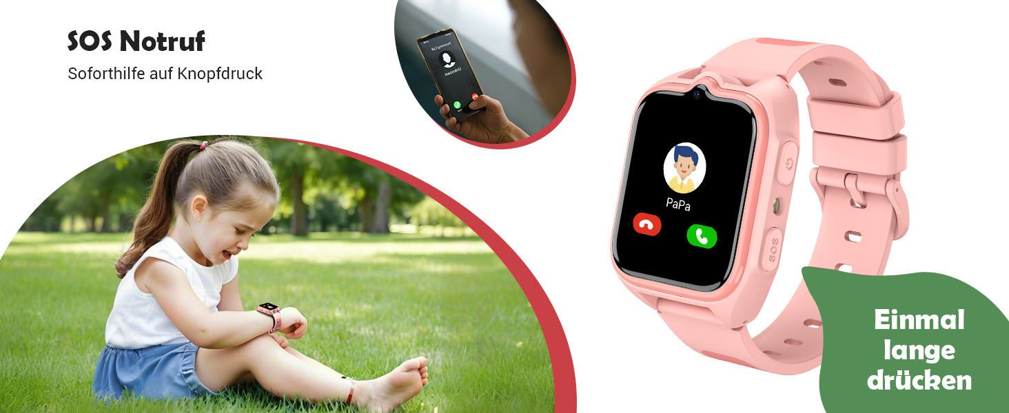 Дитячий смарт-годинник Blackview Kinder 4G: GPS, SIM-карта, відеодзвінки, SOS, дзвінки, чат, SMS, шкільний режим, лічильник кроків – Персиково-рожевий