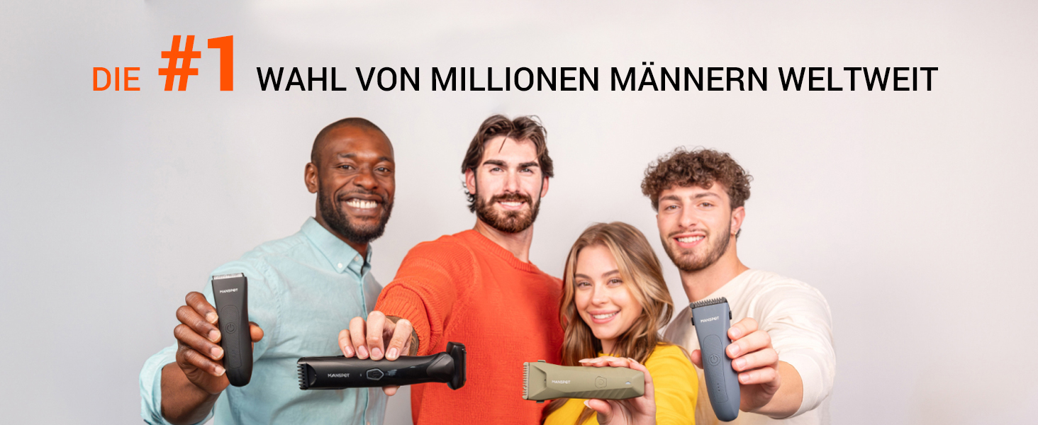 Триммер для тіла MANSPOT: чоловічий, вологостійкий, для інтимної зони, для тіла, для ніг, грудей, пахв, USB-C, для сухого та мокрого гоління