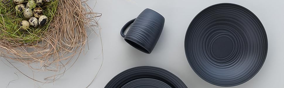 Набір посуду Creatable Serie Lava Stone: 6 предметів, кераміка, для дому, Made in Portugal