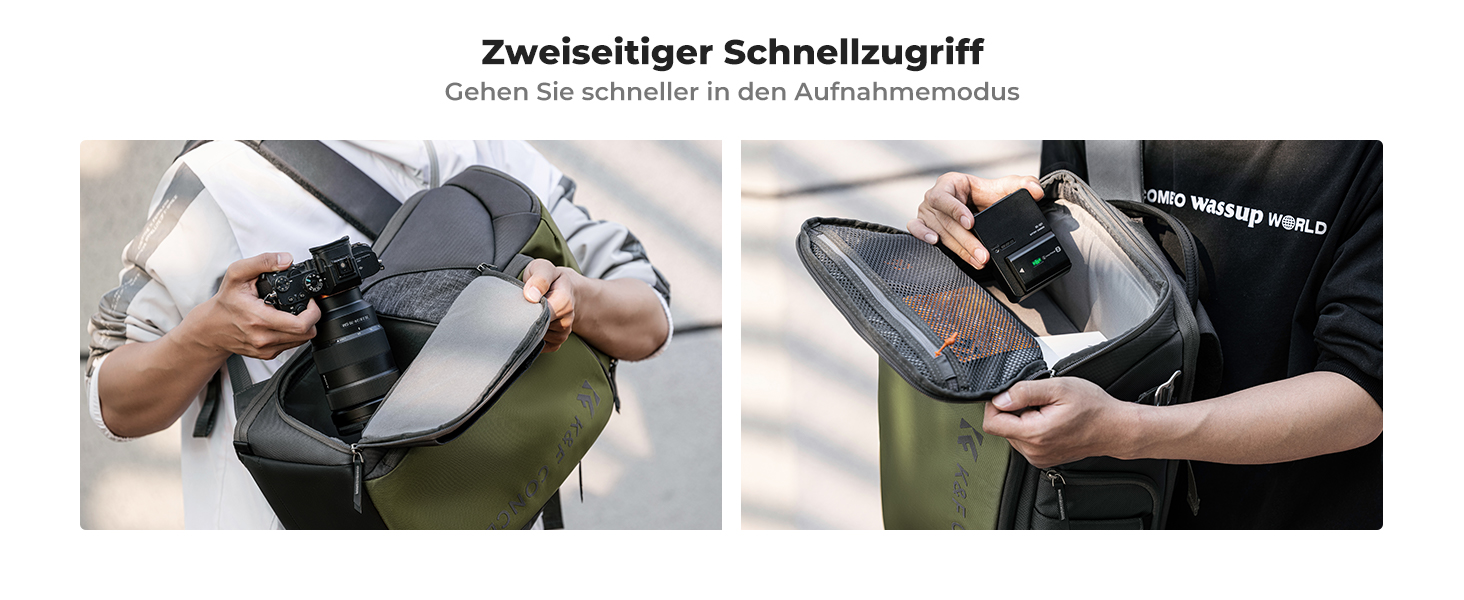 Рюкзак для фотокамери K&F Concept Alpha, 25L, чорний, з відділенням для 16-дюймового ноутбука, сумісний з Canon/Nikon/Sony/DJI Mavic