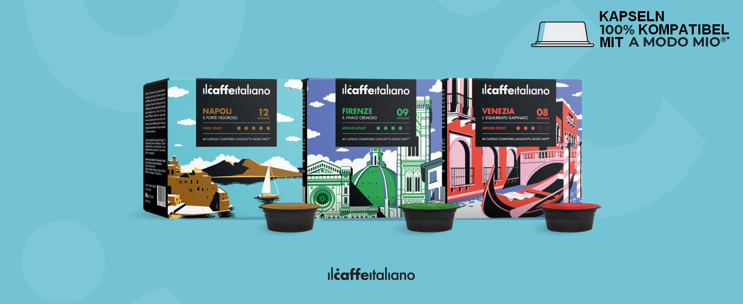 Набір кавових капсул Il Caffè Italiano сумісних з Lavazza A Modo Mio, 120 шт, Frhome