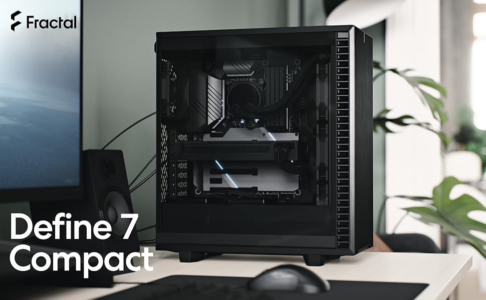 Комп'ютерний корпус Fractal Design Define 7 Compact Black - тиха система з алюмінію та сталі