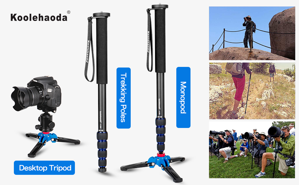 Штатив Koolehaoda з алюмінію, 5 секцій, висота до 168 см, максимальне навантаження 7 кг