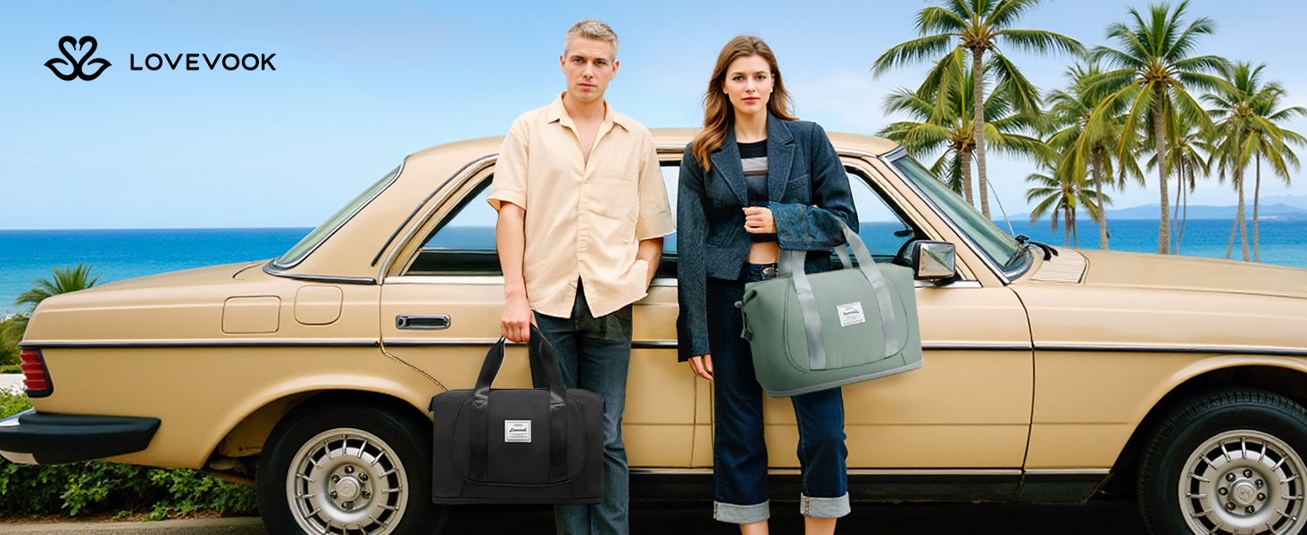 LOVEVOOK Сумка ручної поклажі Ryanair, 40x30x20 см, розширювана, для подорожей літаком, зелена