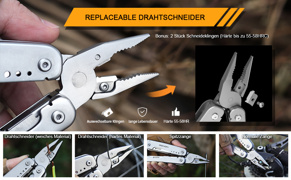 ROXON S803E Elite Update Multi-Tool - 20-Function Survival Knife with Pliers & Fire Starter | EDC Outdoor Tool