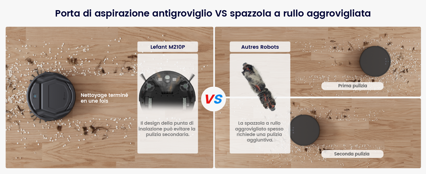 Робот-пилосос LEFANT Gen2 з функцією миття, 12000Pa, LiDAR-навігація, керування через додаток/Alexa/iWatch (M210P)