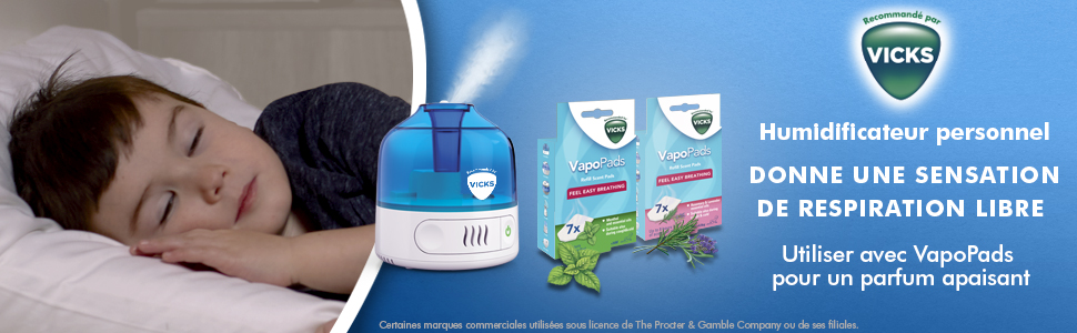 Зволожувач повітря Vicks Mini Cool Mist Ultraschall VUL525 - компактний, тихий, для сну, кашлю та застуди