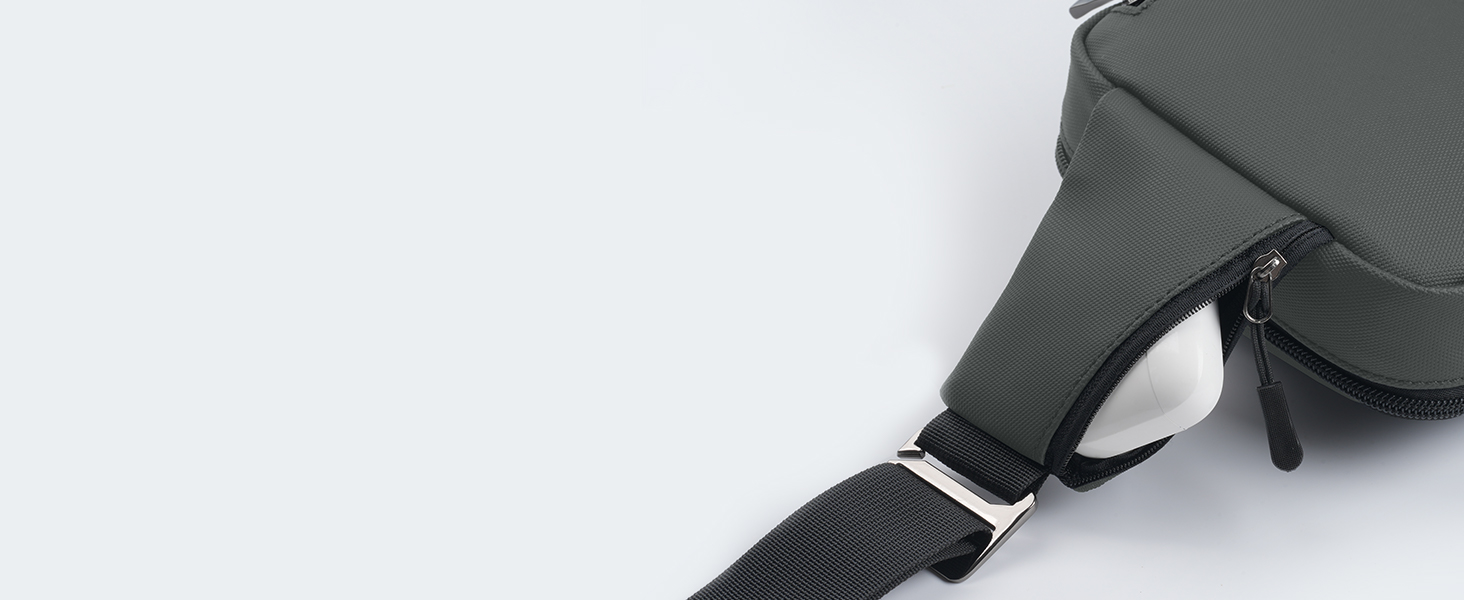 Сумка на груди Broadream: водонепроникна, RFID-захист, для туризму та спорту (сірий)