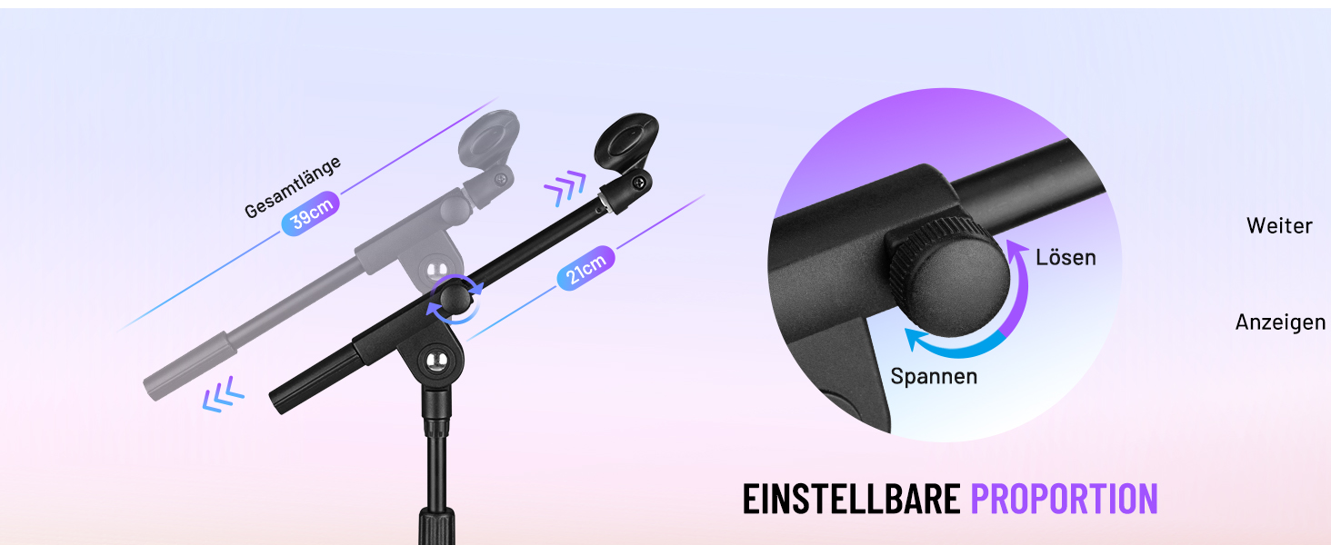 Підставка для мікрофона CAHAYA CY0360: регульована, 180° обертання, для конференцій, ігор та стрімінгу