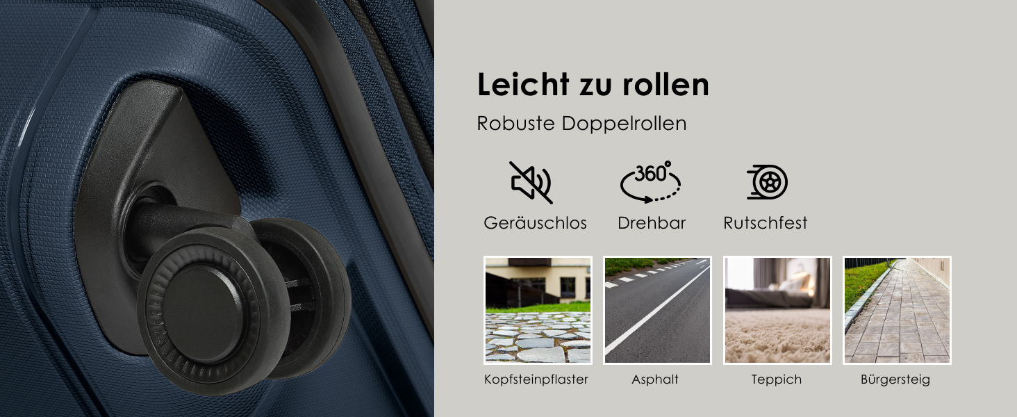 Набір валіз REDOLZ Essentials 11 Trolley Set 3-teilig Midnight Blue (56 см) – розширюваний