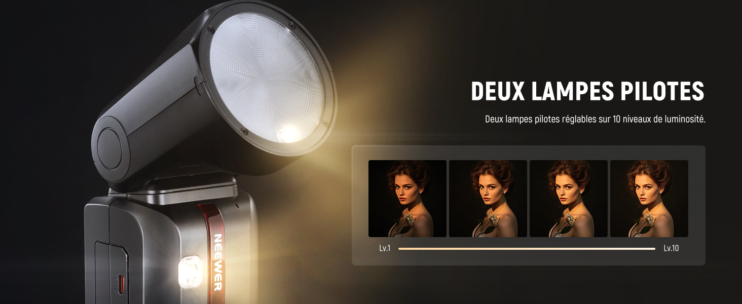 NEEWER Z2-N: Спалах 2.4G TTL з круглим голівкою для Nikon, 76W, покращена панель керування, моделювальна лампа, TTL/M, HSS 1/8000s, акумулятор 2600mAh