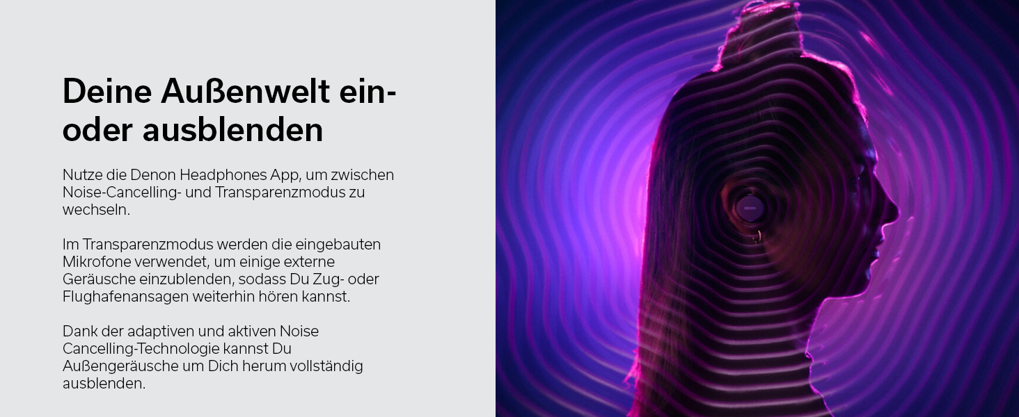 Навушники бездротові Denon PerL Pro Premium чорні з шумозаглушенням та адаптивним звуком Masimo