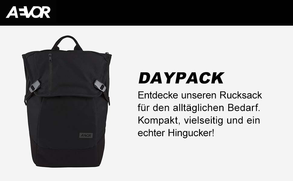 AEVOR Daypack – водонепроникний рюкзак 18 л з відділенням для ноутбука 15'', дихаюча спинка, багато кишень, колір рожевий