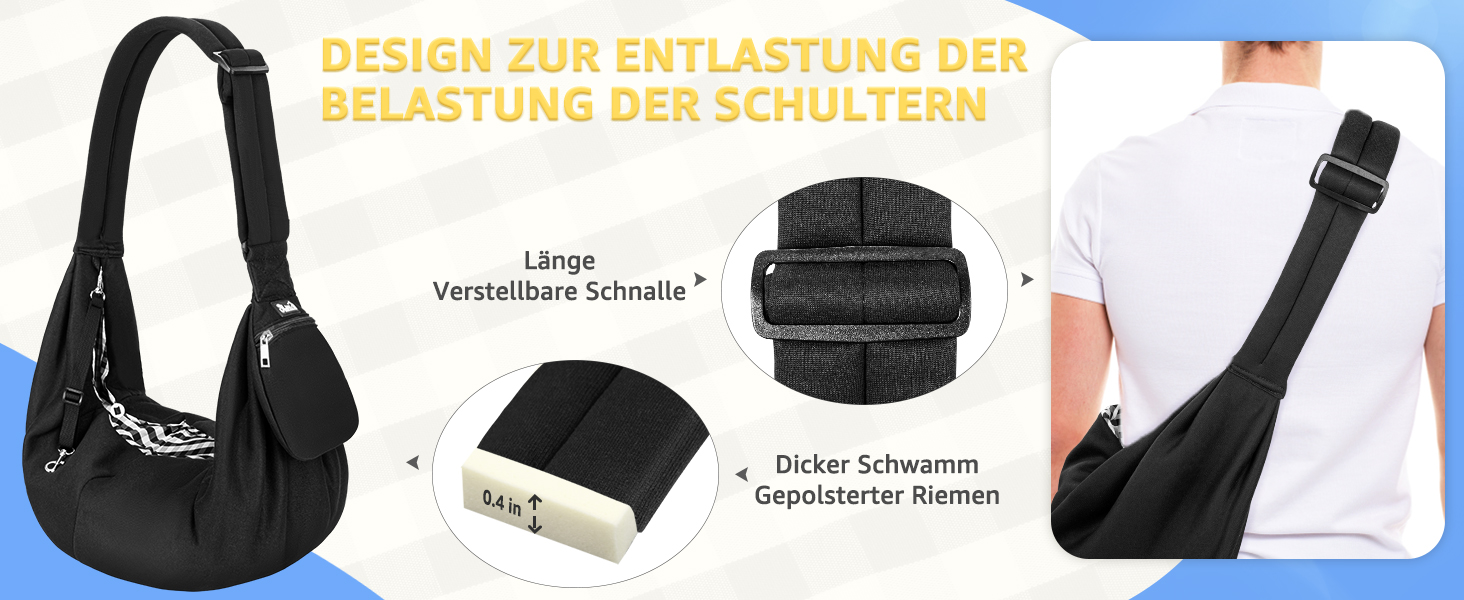 Сумка-переноска для собак SlowTon, чорна, для собак 2,7-5,4 кг