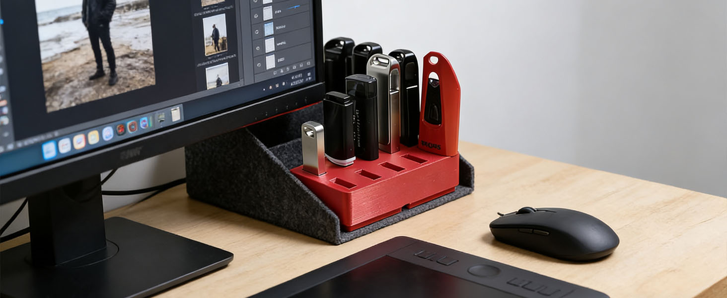 Органайзер для USB-накопичувачів TATMOHIK: сумка для 10 USB-флеш-накопичувачів, аксесуари для зберігання