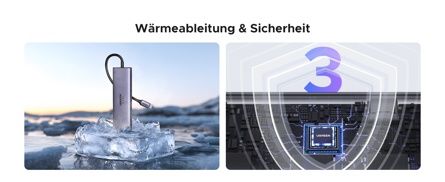 Хаб UGREEN Revodok 109 USB-C з HDMI 4K 60Hz, PD 100W, Gigabit Ethernet, SD/TF, 2xUSB-C, 2xUSB-A - сумісний з iPhone, MacBook, iPad, Surface, Galaxy