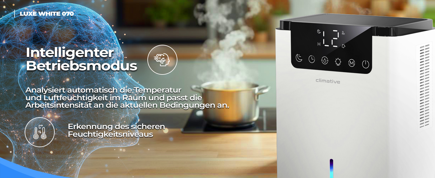 Електричний осушувач повітря LUXE UV 0.7L/24h з LED-дисплеєм, таймером та низьким рівнем шуму. Ідеально для дому, квартири, ванної кімнати - захист від вологи та плісняви. Білий.