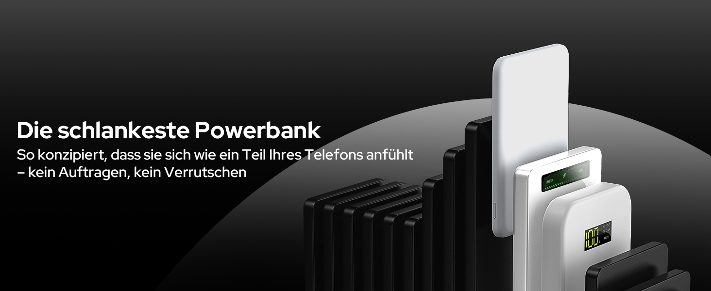 Power Bank MagSafe TRKOY Slim 5000mAh для iPhone: швидка бездротова зарядка, USB-C, портативний акумулятор